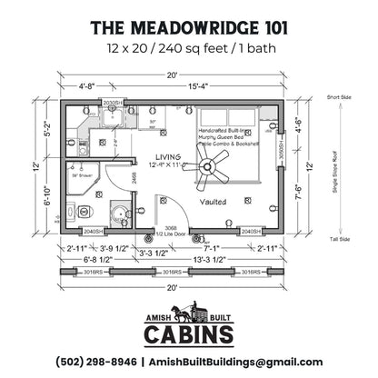 The Meadow Ridge ADU Cabin Series ( ARKANSAS PRICING )