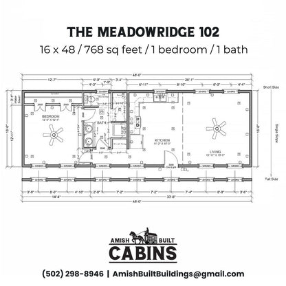The Meadow Ridge ADU Cabin Series ( ARKANSAS PRICING )