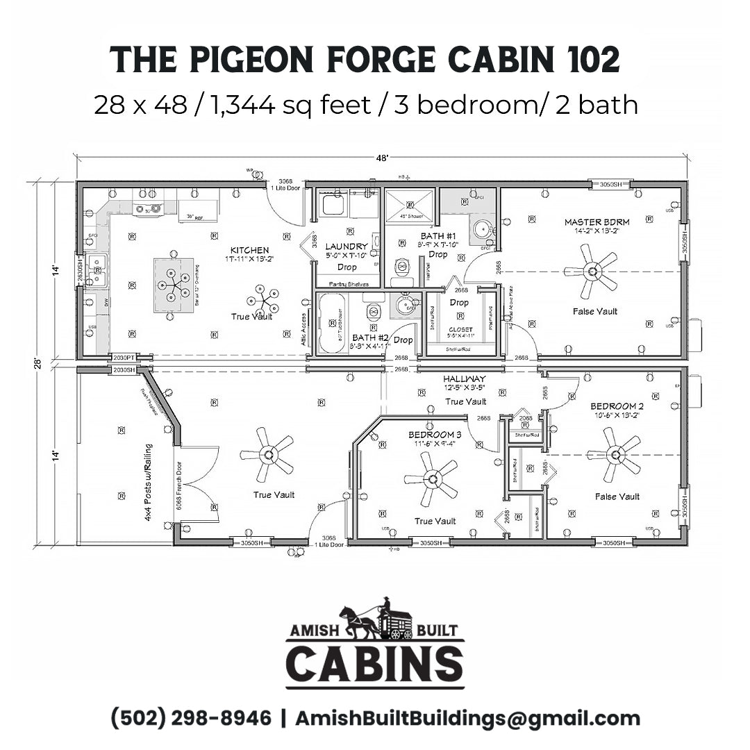 Pigeon Forge Cabin (WEST VIRGINIA PRICING) – House Kits, Home Kits ...