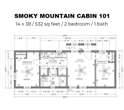 SMOKY MOUNTAIN CABIN (PRICED BY STATE CALL US FOR PRICING!)