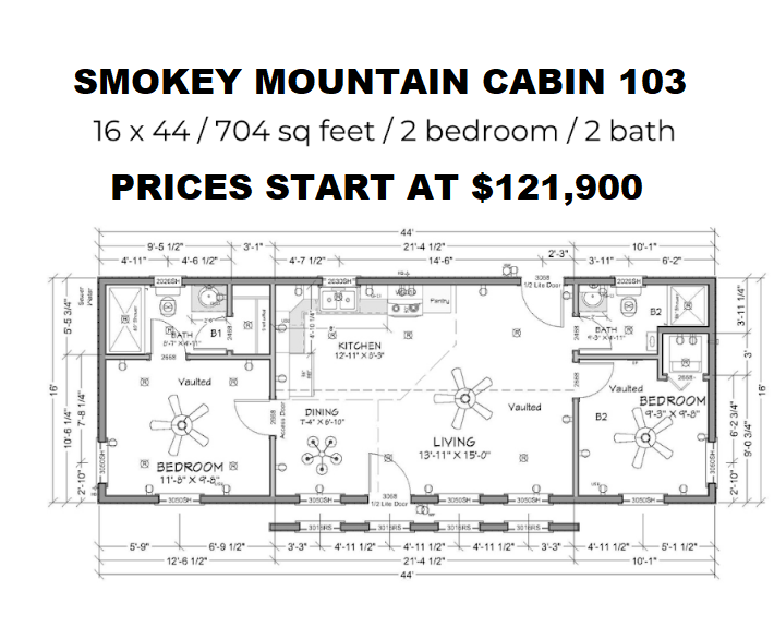 SMOKY MOUNTAIN CABIN (PRICED BY STATE CALL US FOR PRICING!)