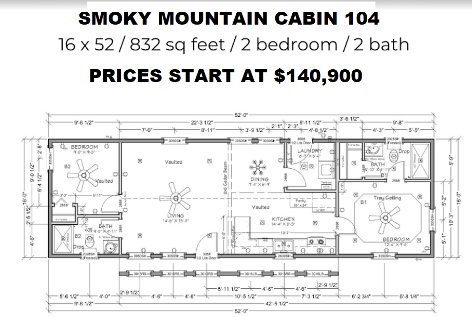 SMOKY MOUNTAIN CABIN (PRICED BY STATE CALL US FOR PRICING!)