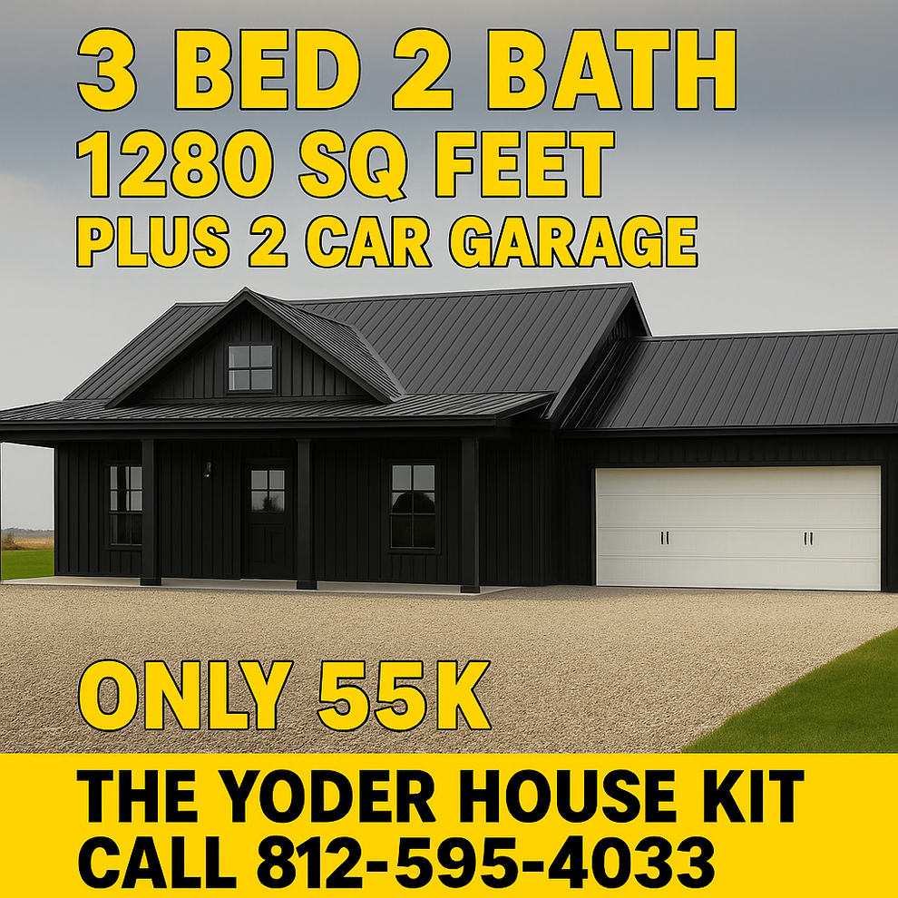 Yoder House The Yoder Affordable House Kit – House Kits, Home Kits, House Plans ...