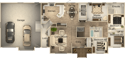 Coral Reef Retreat House Kit (4 bed 2 bath)