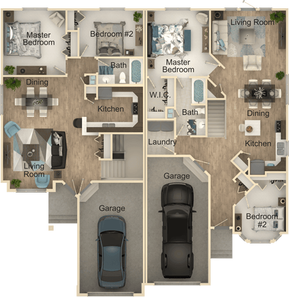 The Duplex House Kit (Two 2 bed 1 bath units)