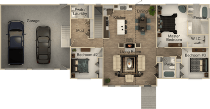 Glacier Bay Bungalow House Kit (3 bed 2.5 bath)