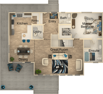 Lakeshore Lodge House Kit (3 bed 2.5 bath)
