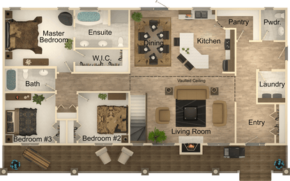 Mango Bay Farmhouse House Kit (3 bed 2.5 bath)