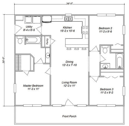 The Countryside Ranch Affordable House Kit