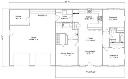 Clean Ranch House Kit The Countryside Ranch Affordable House Kit – House Kits, Home Kits ...