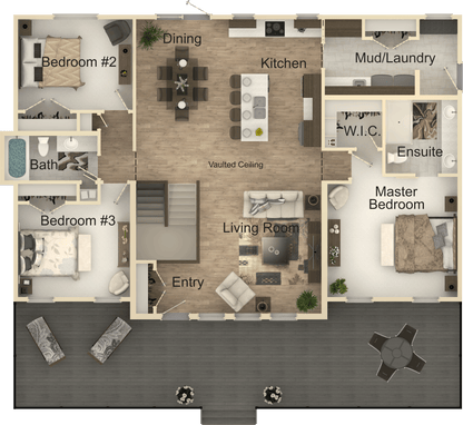 Thunder Bluff House Kit (3 bed 2 bath)