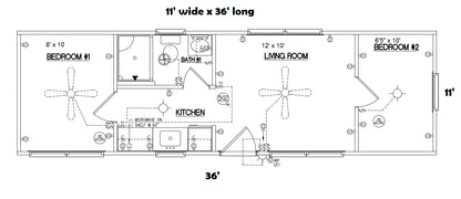 Tinker Bell RV Park Model (2 bed 1 bath)